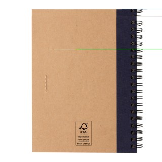 Cuaderno de espiral kraft con bolígrafo promocional